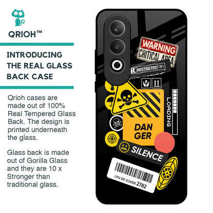 Danger Signs Glass Case for OnePlus Nord CE4 5G
