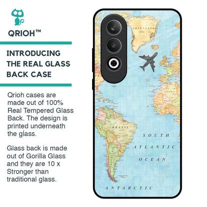Travel Map Glass Case for OnePlus Nord CE4 5G
