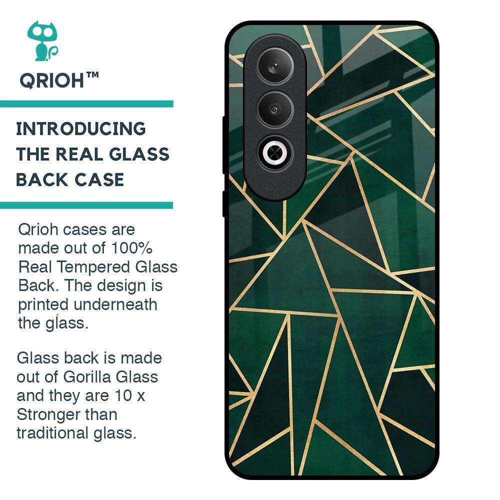 Abstract Green Glass Case For OnePlus Nord CE4 5G