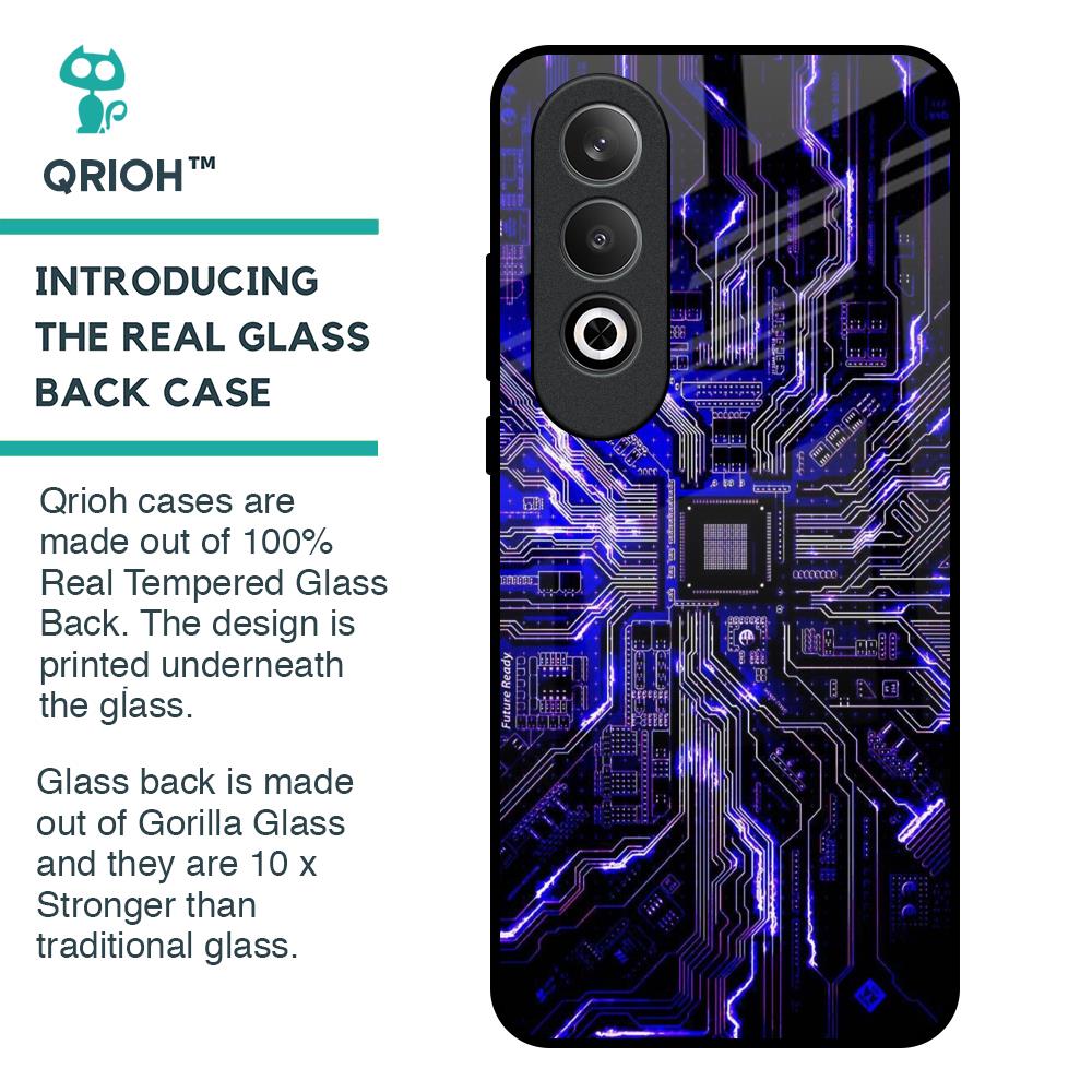 Techno Color Pattern Glass Case For OnePlus Nord CE4 5G