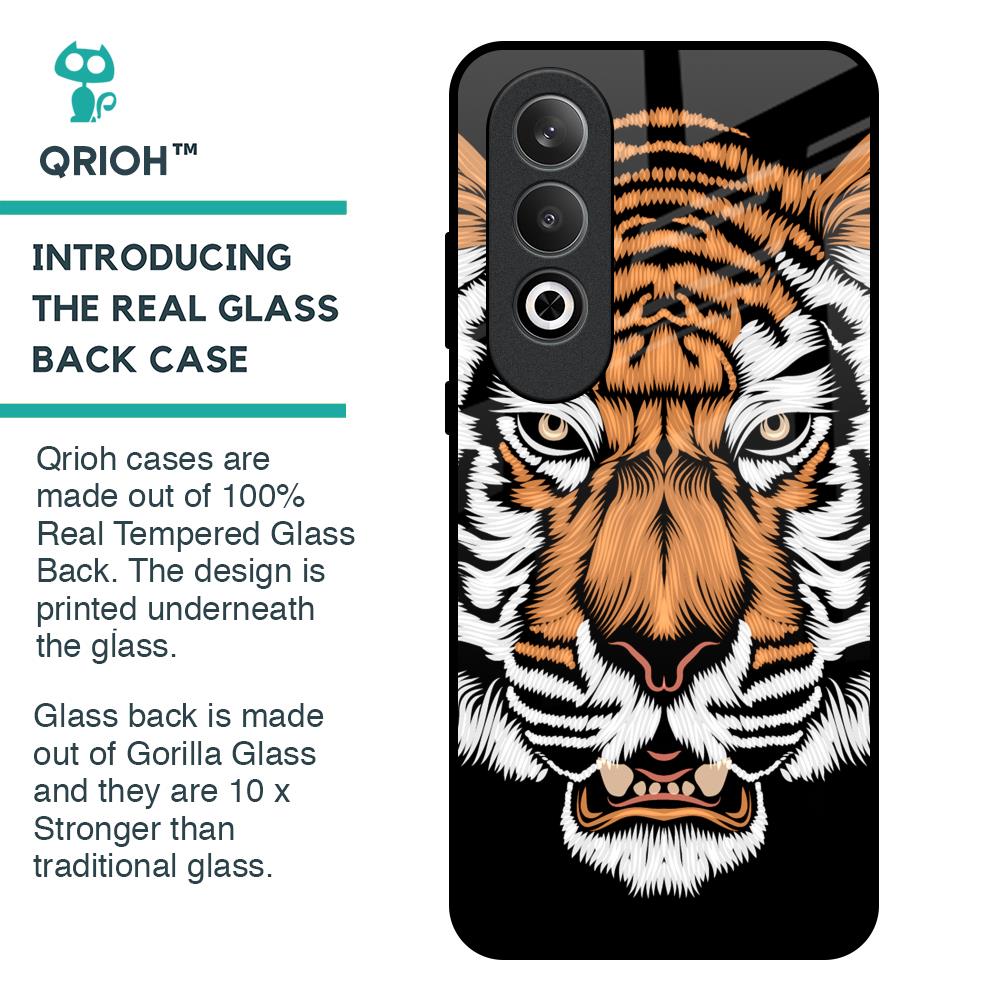 Angry Tiger Glass Case For OnePlus Nord CE4 5G