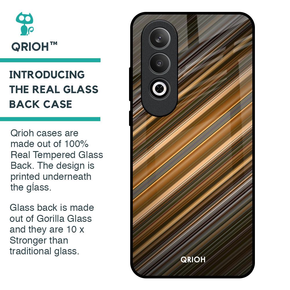 Diagonal Slash Pattern Glass Case for OnePlus Nord CE4 5G