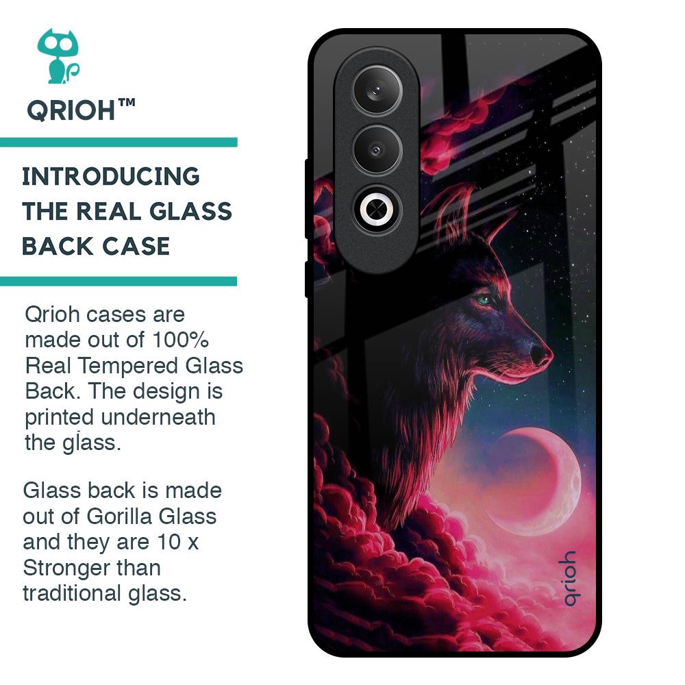 Moon Wolf Glass Case for OnePlus Nord CE4 5G