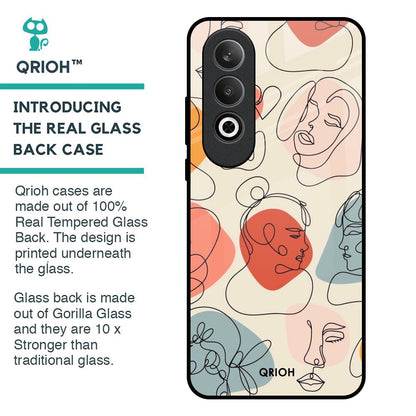 Abstract Faces Glass Case for OnePlus Nord CE4 5G