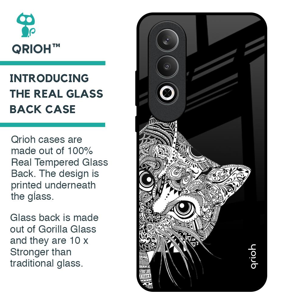 Kitten Mandala Glass Case for OnePlus Nord CE4 5G