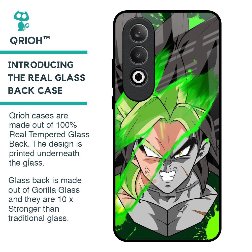 Anime Green Splash Glass Case for OnePlus Nord CE4 5G