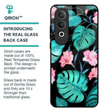 Tropical Leaves & Pink Flowers Glass Case for OnePlus Nord CE4 5G
