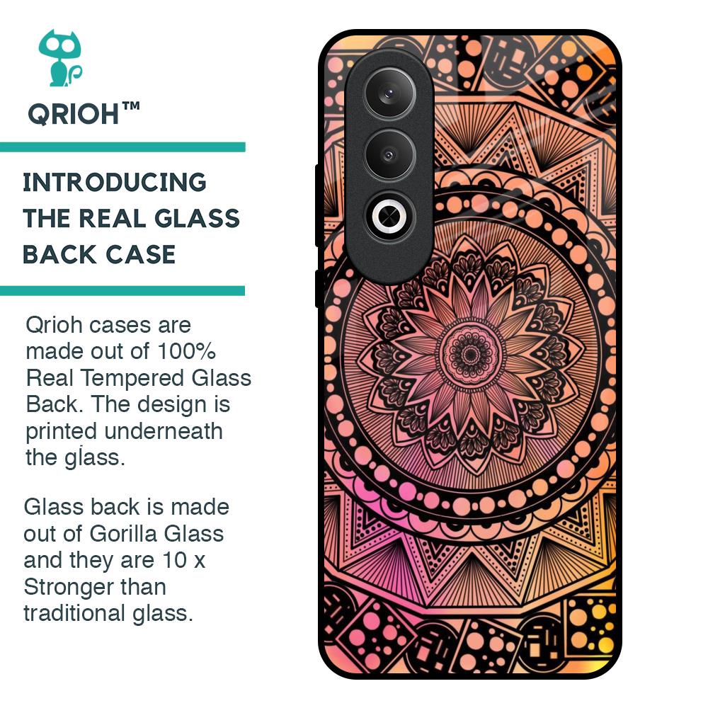 Floral Mandala Glass Case for OnePlus Nord CE4 5G