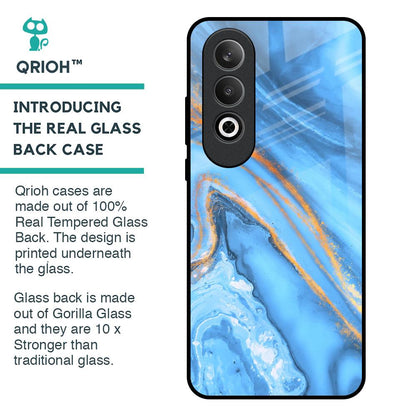 Vibrant Blue Marble Glass Case for OnePlus Nord CE4 5G