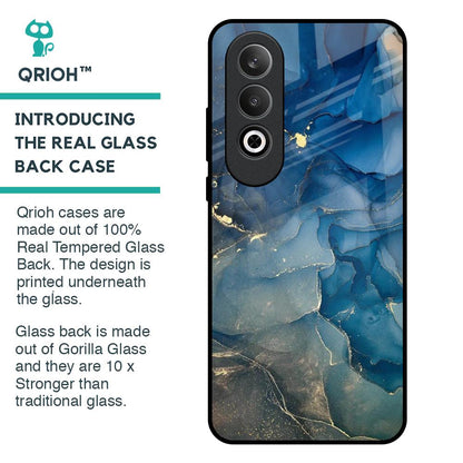 Blue Cool Marble Glass Case for OnePlus Nord CE4 5G