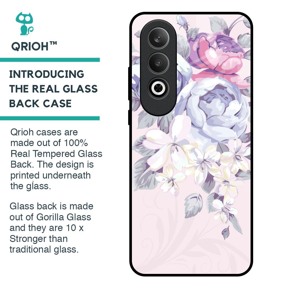 Elegant Floral Glass Case for OnePlus Nord CE4 5G