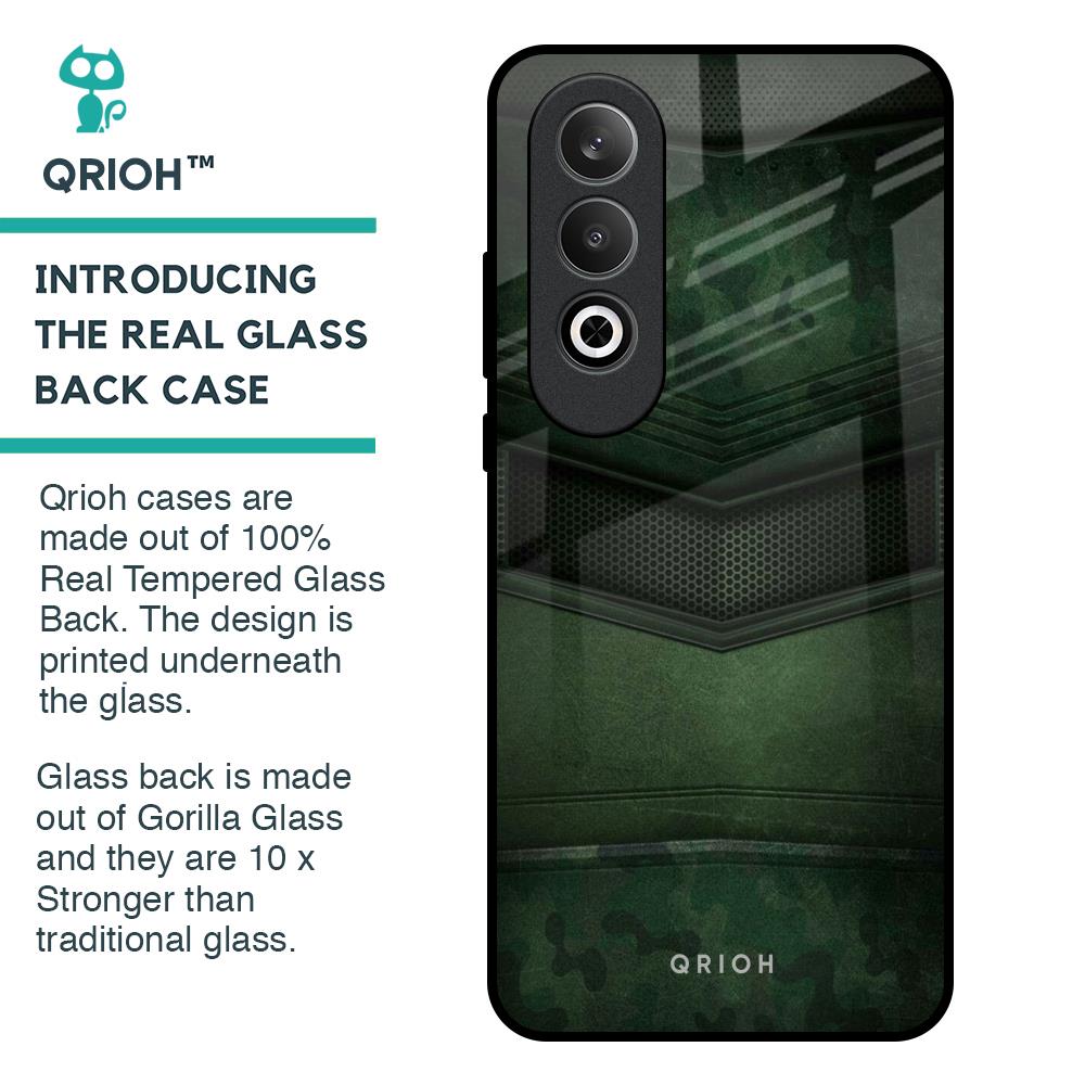 Green Leather Glass Case for OnePlus Nord CE4 5G