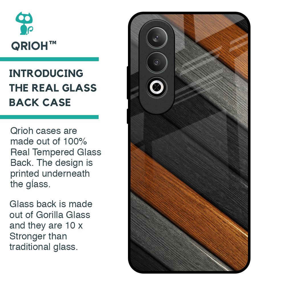 Tri Color Wood Glass Case for OnePlus Nord CE4 5G