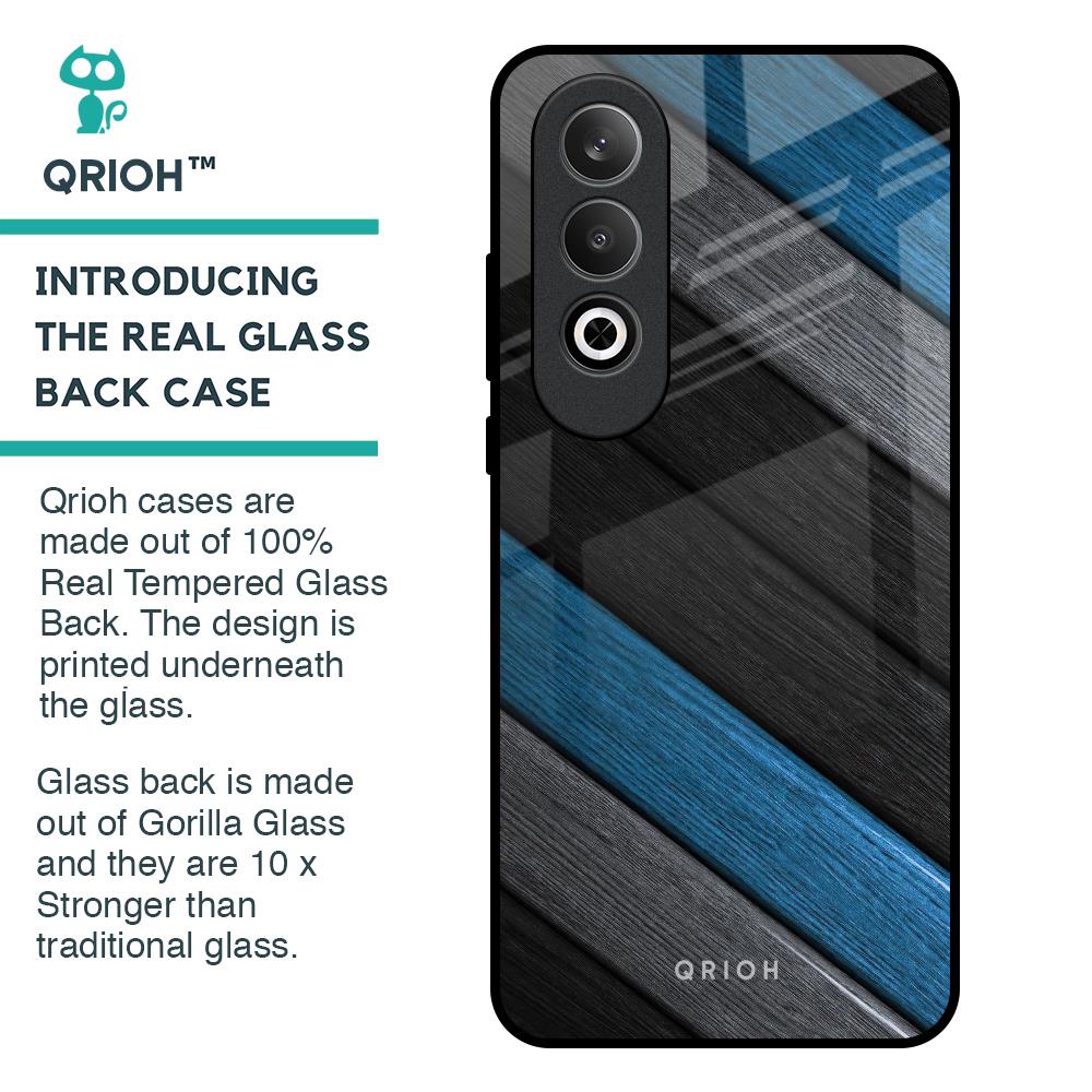 Multicolor Wooden Effect Glass Case for OnePlus Nord CE4 5G