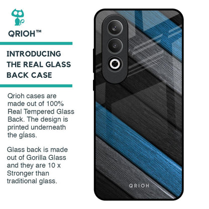 Multicolor Wooden Effect Glass Case for OnePlus Nord CE4 5G