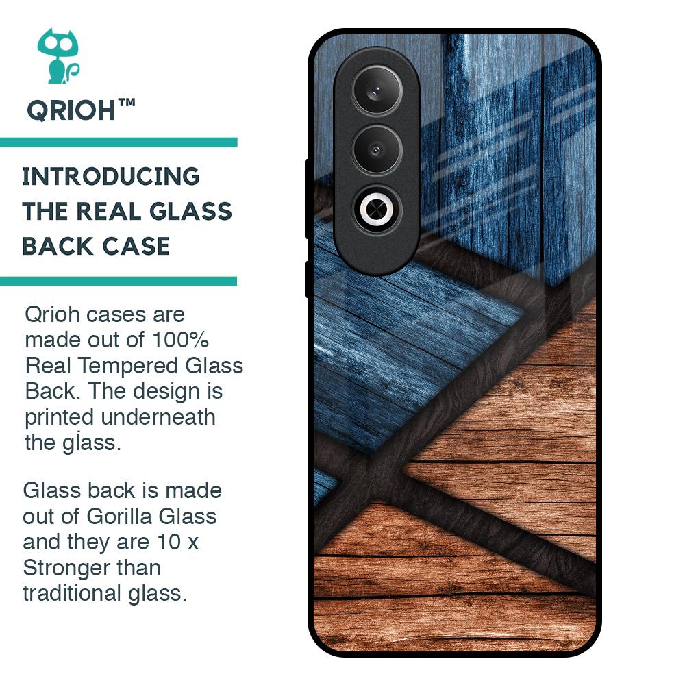 Wooden Tiles Glass Case for OnePlus Nord CE4 5G