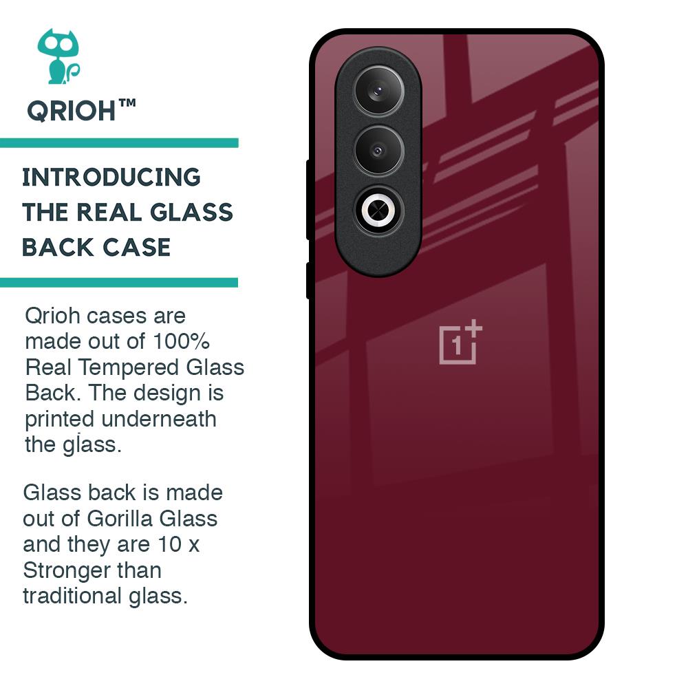 Classic Burgundy Glass Case for OnePlus Nord CE4 5G