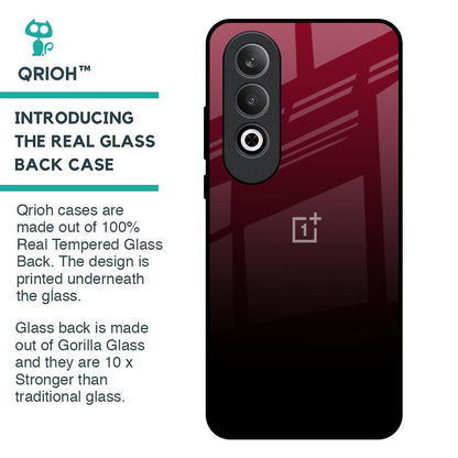 Wine Red Glass Case For OnePlus Nord CE4 5G