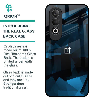 Polygonal Blue Box Glass Case For OnePlus Nord CE4 5G