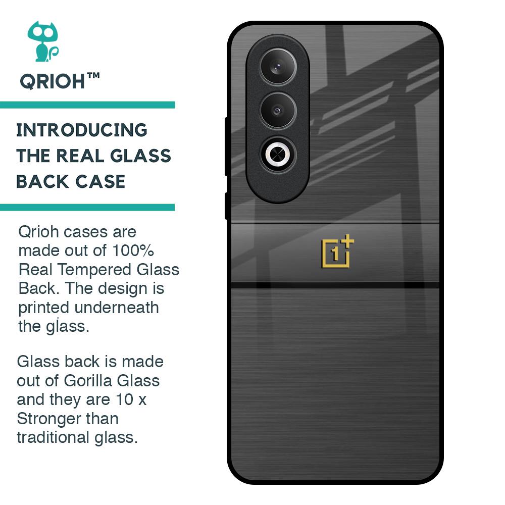 Grey Metallic Glass Case For OnePlus Nord CE4 5G