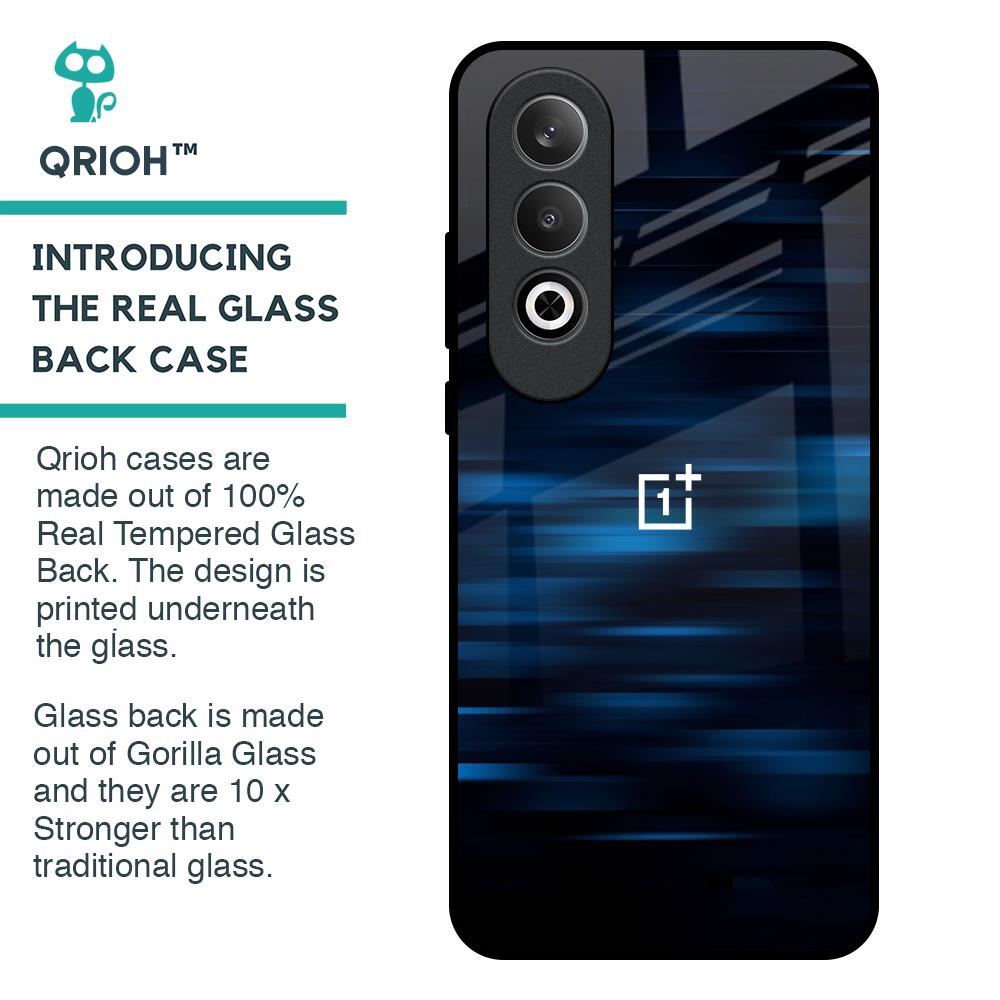 Blue Rough Abstract Glass Case for OnePlus Nord CE4 5G