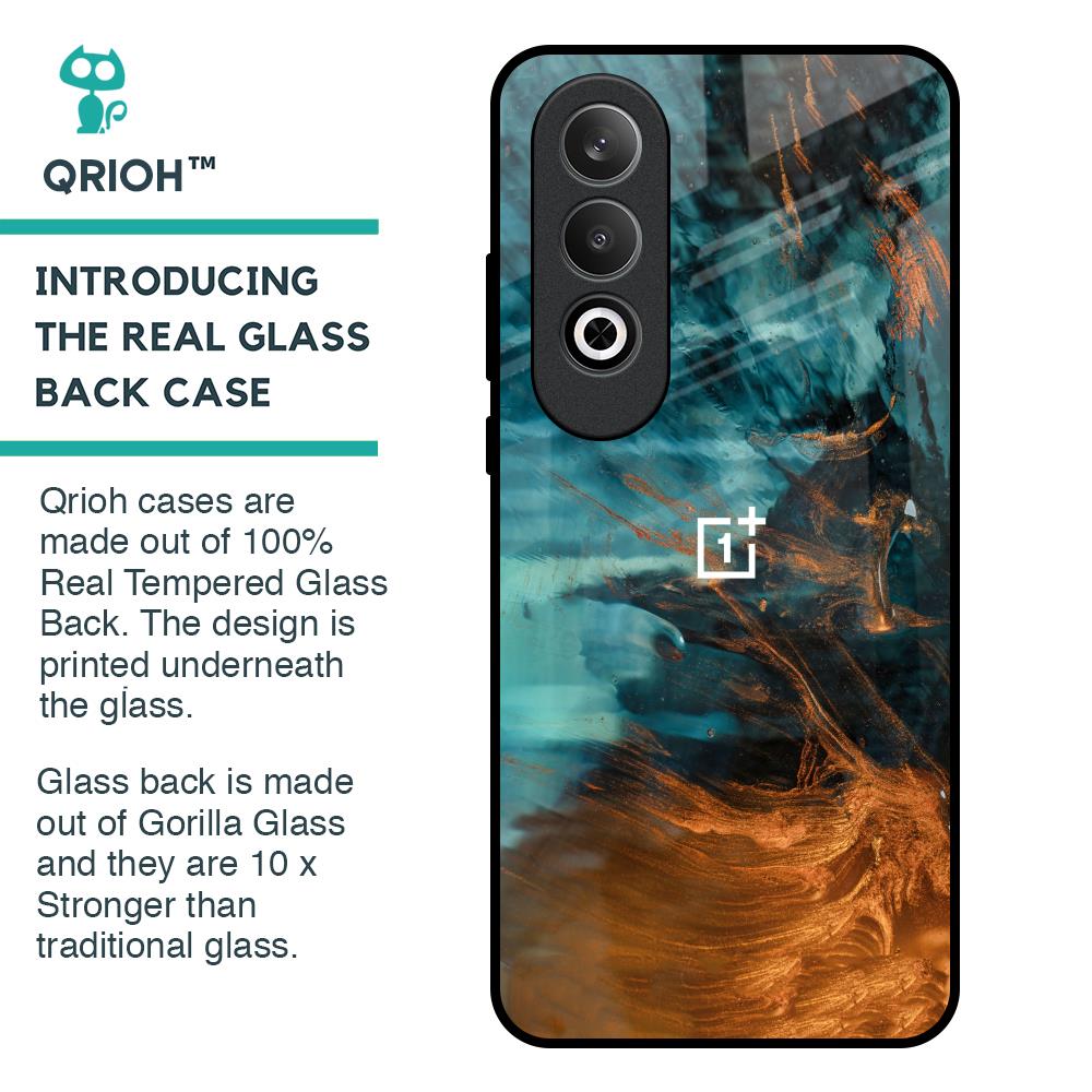 Golden Splash Glass Case for OnePlus Nord CE4 5G