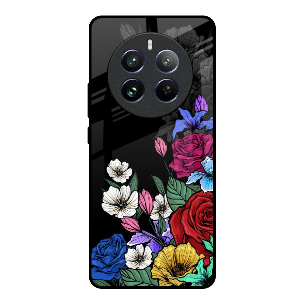 Rose Flower Bunch Art Realme 12 Pro 5G Glass Back Cover Online