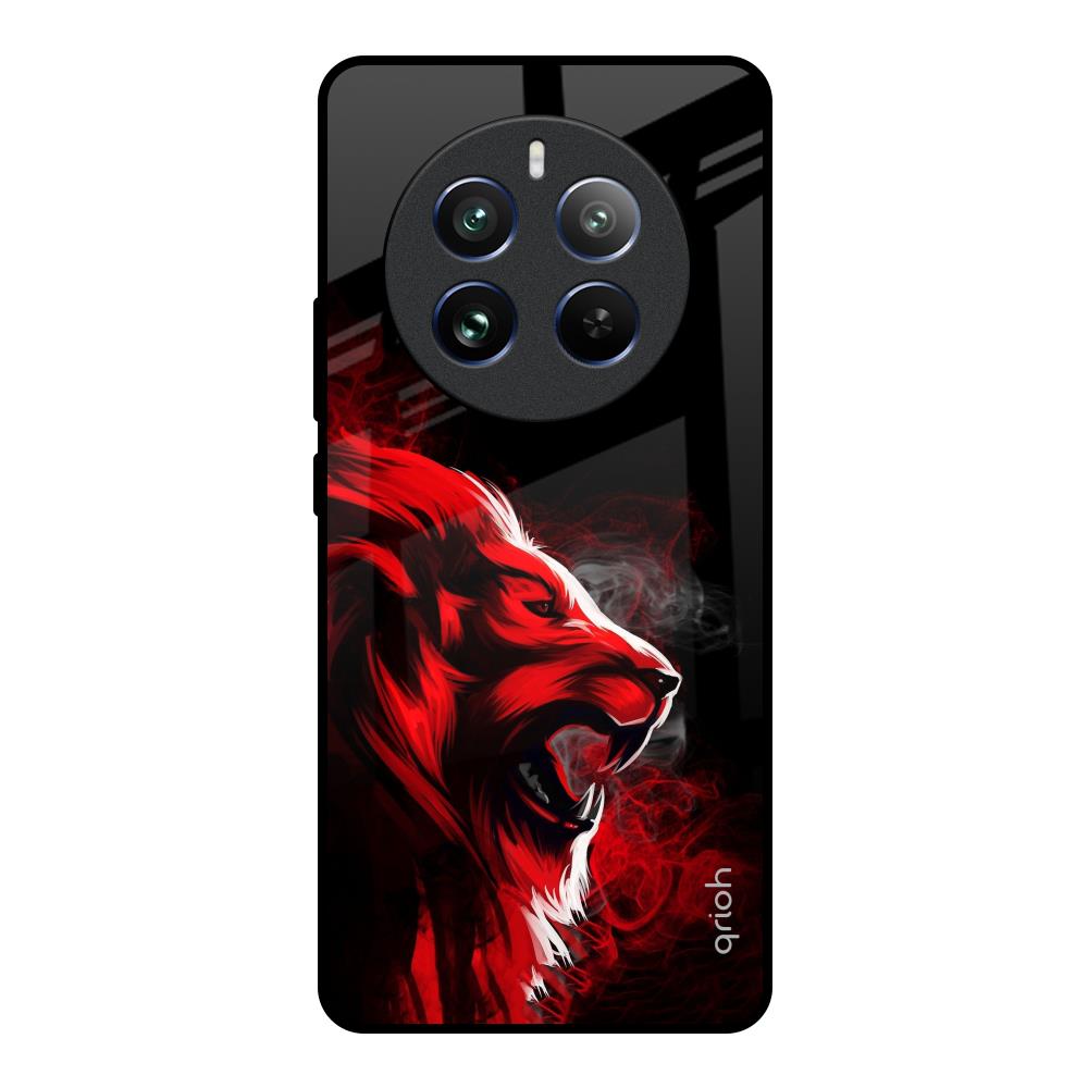 Red Angry Lion Realme 12 Pro 5G Glass Back Cover Online