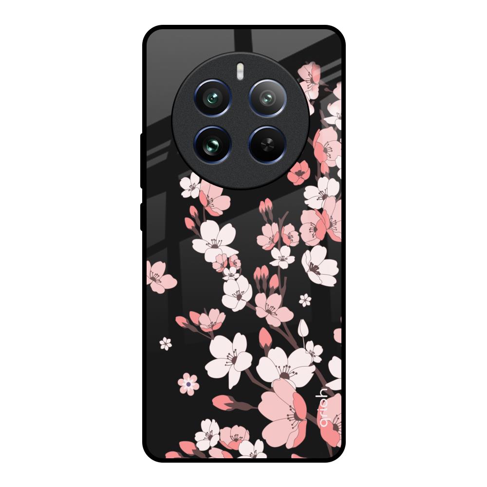 Black Cherry Blossom Realme 12 Pro 5G Glass Back Cover Online
