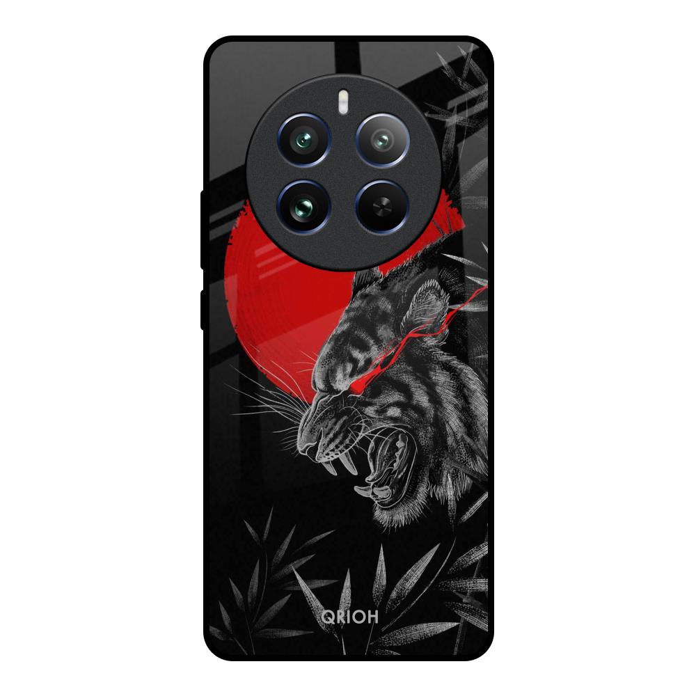 Red Moon Tiger Realme 12 Pro 5G Glass Back Cover Online