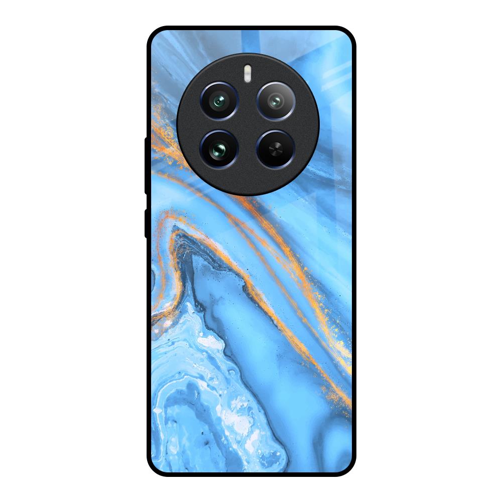 Vibrant Blue Marble Realme 12 Pro 5G Glass Back Cover Online