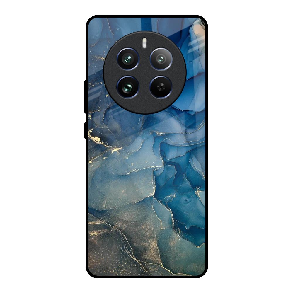 Blue Cool Marble Realme 12 Pro 5G Glass Back Cover Online