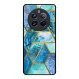 Turquoise Geometrical Marble Realme 12 Pro 5G Glass Back Cover Online