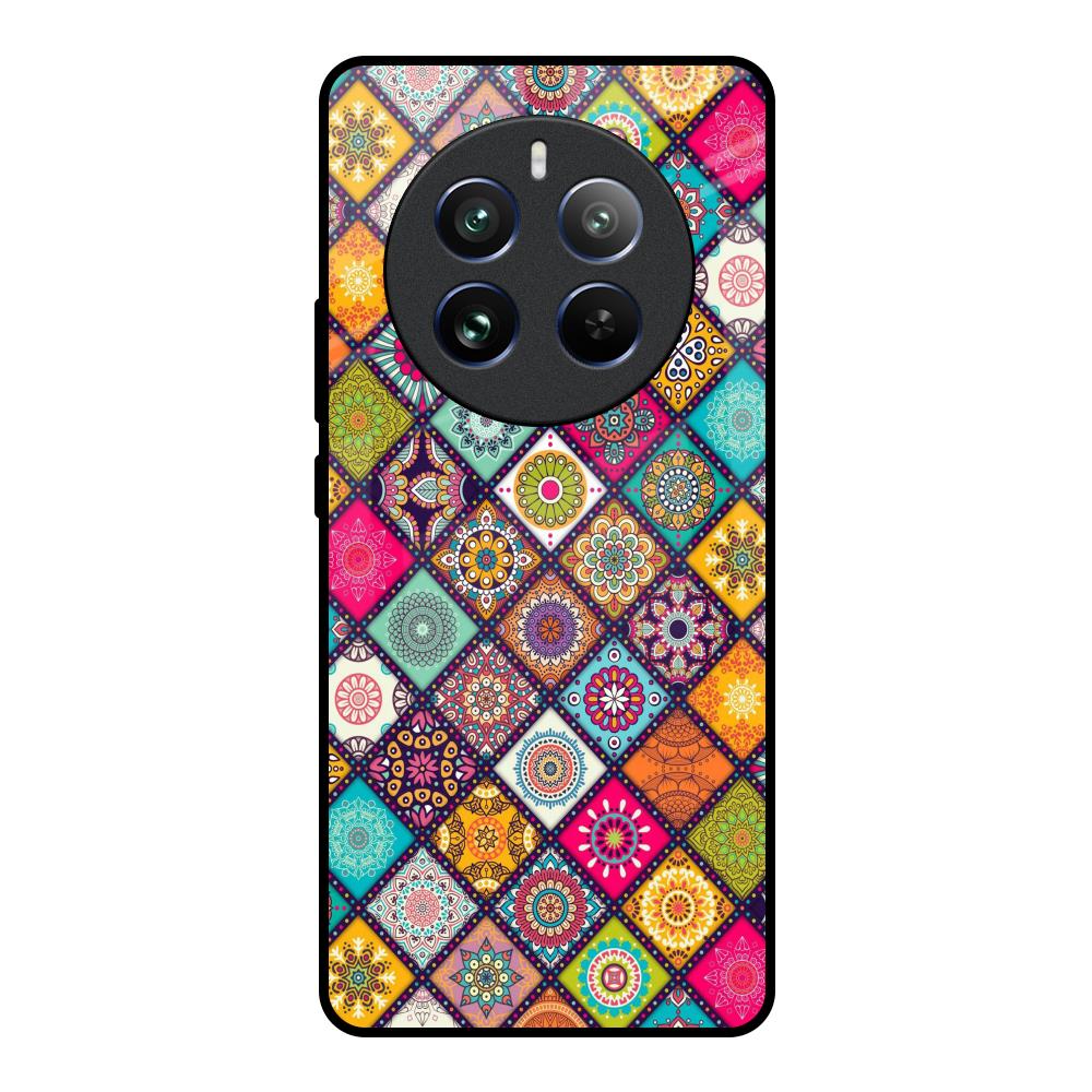 Multicolor Mandala Realme 12 Pro 5G Glass Back Cover Online
