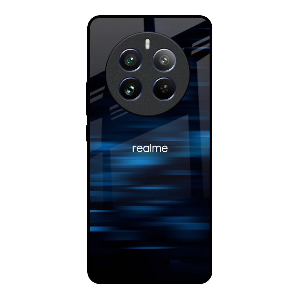 Blue Rough Abstract Realme 12 Pro 5G Glass Back Cover Online