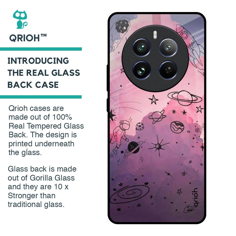 Space Doodles Glass Case for Realme 12 Pro 5G