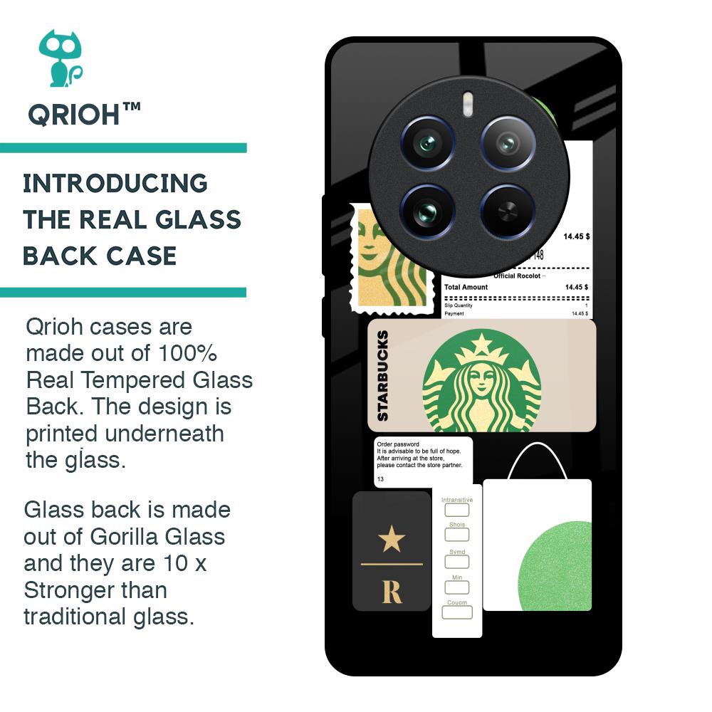 Coffee Latte Glass Case for Realme 12 Pro 5G