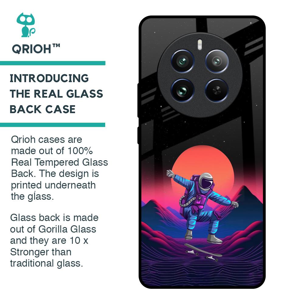 Retro Astronaut Glass Case for Realme 12 Pro 5G