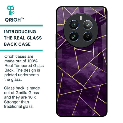 Geometric Purple Glass Case For Realme 12 Pro 5G