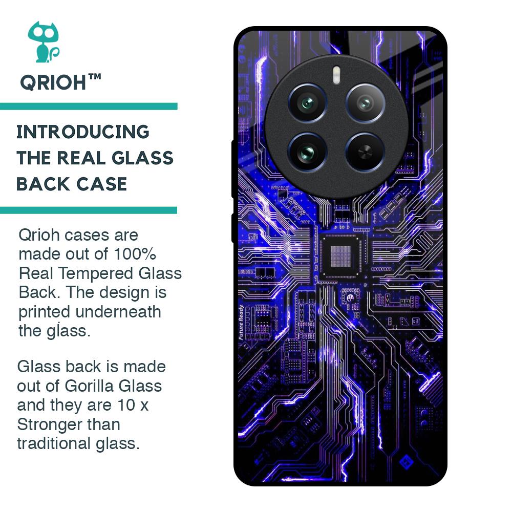 Techno Color Pattern Glass Case For Realme 12 Pro 5G