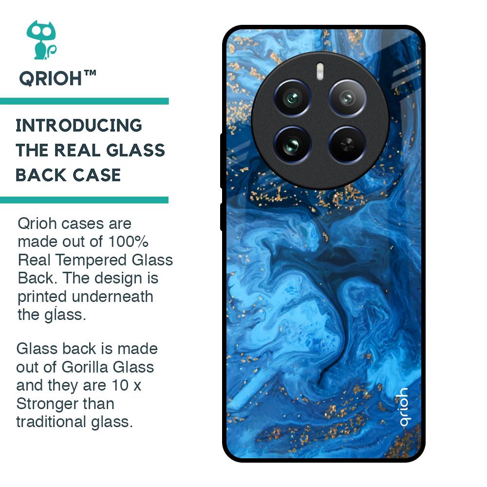 Gold Sprinkle Glass Case for Realme 12 Pro 5G