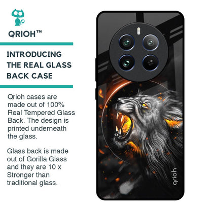 Aggressive Lion Glass Case for Realme 12 Pro 5G