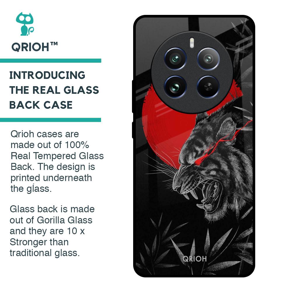Red Moon Tiger Glass Case for Realme 12 Pro 5G