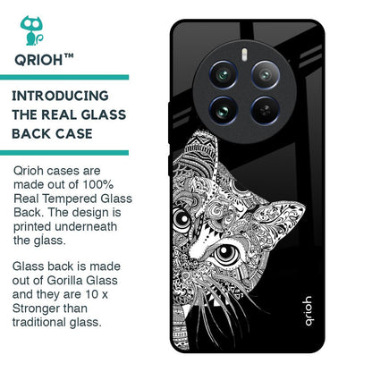 Kitten Mandala Glass Case for Realme 12 Pro 5G