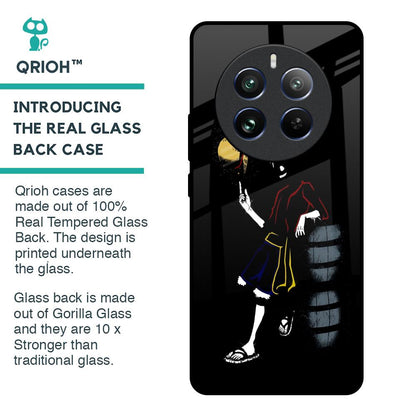 Luffy Line Art Glass Case for Realme 12 Pro 5G