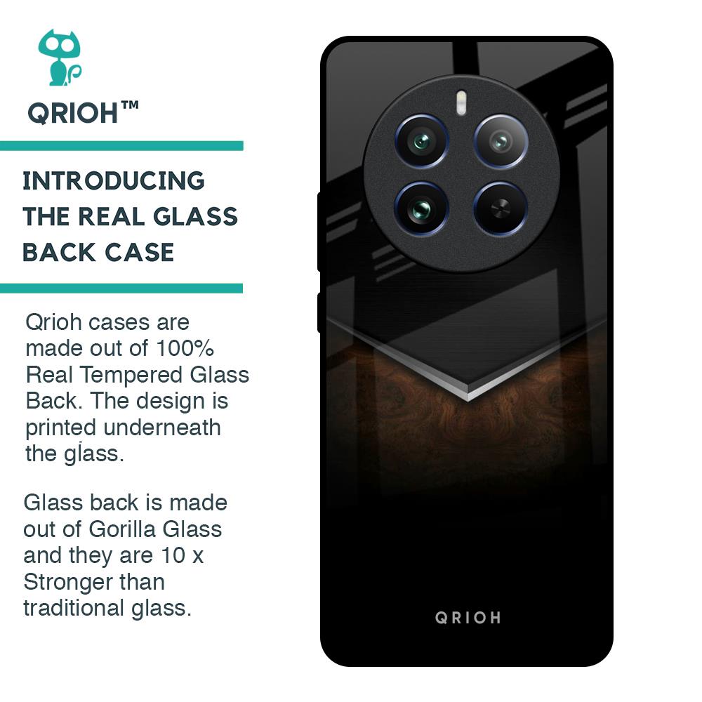 Dark Walnut Glass Case for Realme 12 Pro 5G