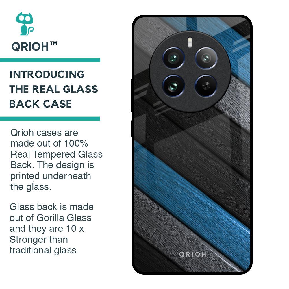 Multicolor Wooden Effect Glass Case for Realme 12 Pro 5G