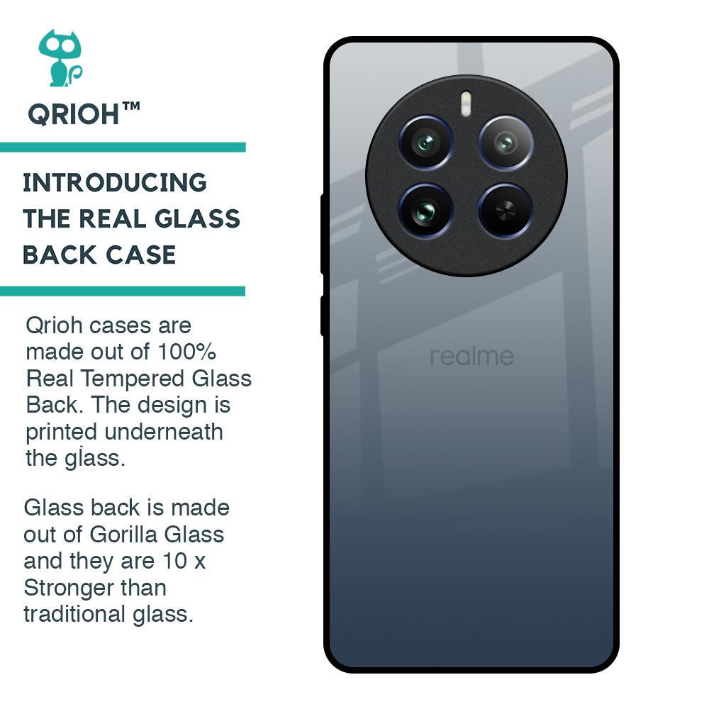Smokey Grey Color Glass Case For Realme 12 Pro 5G