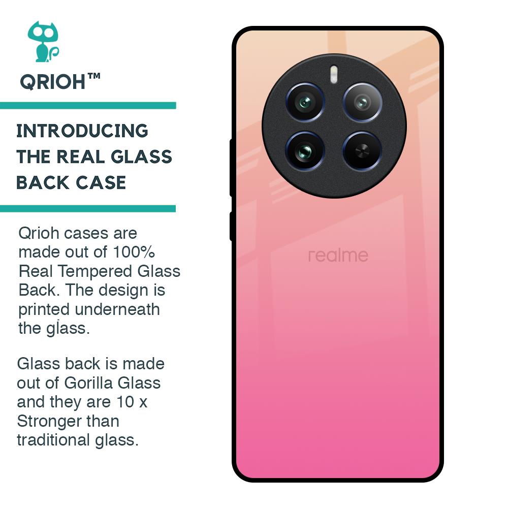Pastel Pink Gradient Glass Case For Realme 12 Pro 5G