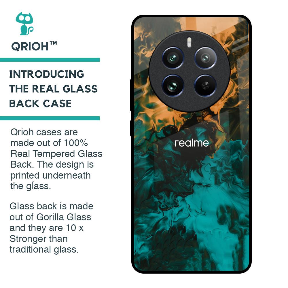 Watercolor Wave Glass Case for Realme 12 Pro 5G